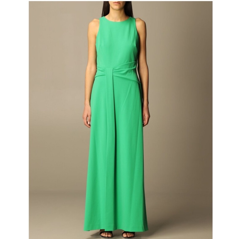 NWT Lauren Ralph Lauren Black Label Maxi Gown Dress Sleeveless Kelly Green 8